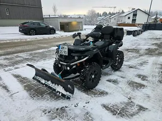 quad cf moto 600 mit schneeschild zu verkaufen