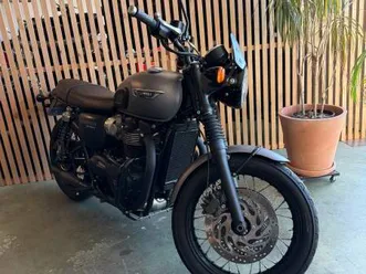 clean low mileage triumph t120 black - nicely accessorized