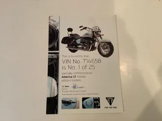 triumph bonneville america 865 custom cruiser petrol manual (61 ps) 865 cc