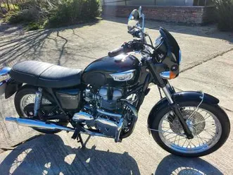 2005 55 triumph bonneville t100 865 t 100 classic retro black chrome clean