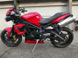 2012 12 triumph street triple r red naked 675 street fighter new mot