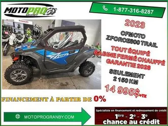 2023 cfmoto zforce 800 trail g2 eps zforce800 trail 50po zforce 800 cabine fermé cha