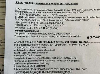 polaris sportsman 570 schneeschild elektrisch,4 schneeketten,usw.