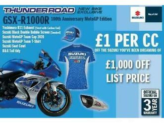 Suzuki 21 Suzuki Gsx R1000rz Motogp 100th Anniversary Edition With Fitted Kit Used The Parking Motorcycles