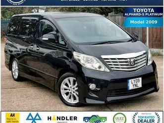 toyota alphard toyota alphard-s platinum, 2.4 auto ulez 09-09 fresh import verified miles , finance available