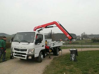 fuso canter 7c18 kipper/ladekran mit sonderzins