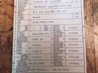 chevrolet captiva 22 td 4 x 4, 2012, 133'000 km - annonce 6875231