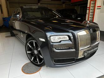 2015 (15) rolls-royce ghost 6.6 v12 auto. darkest tungsten metallic over black hide. just 13k! a decade of rolls-royce services.