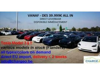 ② tesla modèle 3/y en stock - immediatement dispo & tva deduct — tesla — 2ememain