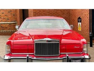 1976 lincoln continental rouge automatique conduite à gau...