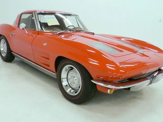 1963 chevrolet corvette red/saddle 327 split window coupe