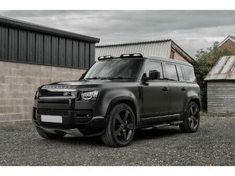 land rover defender 110 v8 5dr auto 22/22 | full xpel satin ppf | overfinch lumiere interior | urban light bar & steps