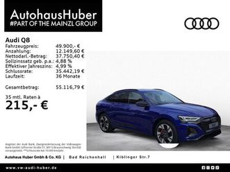 audi q8 sportback 50 e-tron s line quattro hud matrix