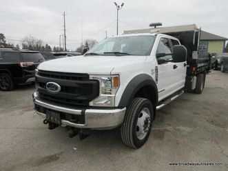 used 2020 ford f-550 work ready xl-model 6 passenger 6.7l - power stroke diesel.. 4x4.. crew-cab.. voth-hydraulic-dump-box.. trailer brake.. keyless entry..