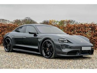 porsche taycan turbo s 4dr auto 20/70 | volcano grey | olea club black beige | carbon sportdesign | burmester | pdcc | pan roof