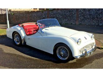 1959 triumph tr3a white 4 speed convertible classic wire wheels mot tax excempt