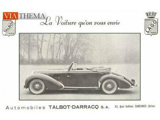 talbot lago t26 rekord, 1949, 60'000 km - annonce 4328963