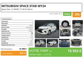 mitsubishi space star 1.2 mivec 71 as g inform