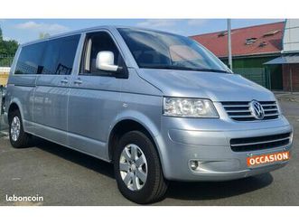 volkswagen transporter caravelle 2.5 tdi 130 cv / moteur très fiable / long chassis 9 places / clim / webasto / carnet entretien complet chez vw / ct ok / garan