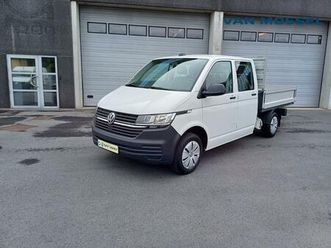 volkswagen transporter t6.1 1000 lwb transporter dubbel cabine laadbak*110pk* 6 ziplaatsen*airco*app connect