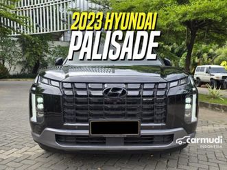 2023 hyundai palisade 2.2 signature 2wd suv black on red facelift hitam