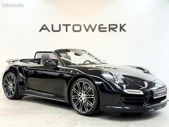 porsche 911 type 991 turbo cabriolet 3.8 521 ch - bose - pack chrono - pack carbone - porsche approved 05/2028