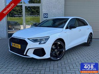 audi a3 sportback - 35 tfsi 2 x s-line zwart optiek/stoelverw/19 inch/virtual/navi/led