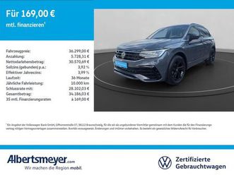 volkswagen tiguan 2.0 tdi r-line +dsg+ahk+matrix+navi+acc++