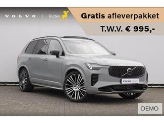 volvo xc90 t8 455pk automaat plug-in hybrid awd ultra dark / luchtvering / bowers & wilkens / extra getint glas / nappa leder met ventilatie / gelamineerde zijr