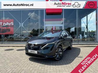 nissan ariya evolve 87 kwh | 22kw lader | schuifdak | in prijs verlaagd | € 272,- bijtelling p.m. |