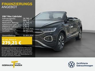 volkswagen t-roc cabriolet 1.5 tsi move navi led kamera