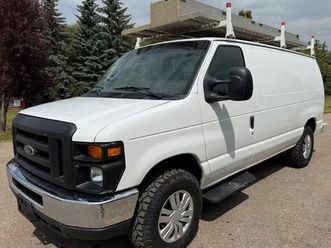 2009 ford e350 cargo van insulated/shelving/roof rack/heater