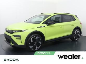 skoda elroq - 85x rs 340 pk 4x4 | mamba green | trekhaak | rondomzicht camera | 21
