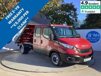 2020 iveco daily d hpi 14v 35c 3450 lwb c/c euro 6 9ft 2 x 6ft 6 tipper diesel automatic