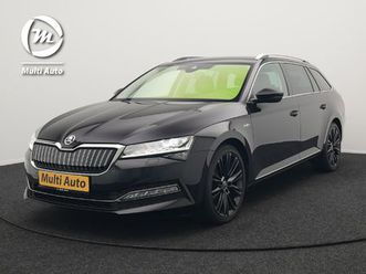 skoda superb combi tsi iv laurin & klement plug in hybrid 218pk phev | black optic l&k | cruise control | crystal led | keyless | lederen sportstoelen memory & 