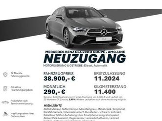 mercedes-benz cla 200 cla200d/amg-line/mbux+/tempo/automatik