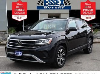 2022 volkswagen atlas highline*awd*heated leather*moon roof*carp