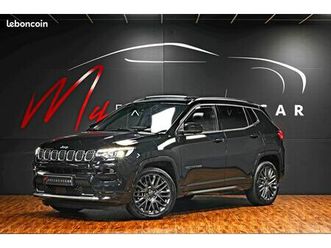 jeep compass ii (2) 1.3 phev t4 240 ch 4xe s - 1ère main - tva - toutes options (toit pano, sièges tout cuir, chauffants et ventilés, ...) - révisé 09/2025 - ga