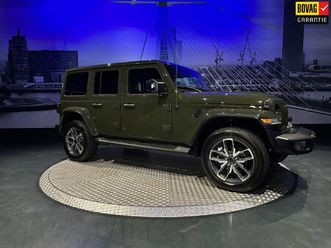 jeep wrangler unlimited 4xe 380 sahara *acc*camera*leer*sarge green clear coat*