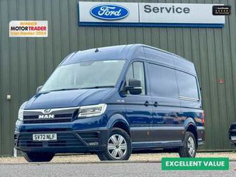 2022 man tge auto mwb l2h3 3.180 lion air con cam nav sensors euro 6 no vat panel van diesel auto...