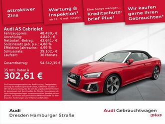 audi a5 cabriolet 40tdi s line qua. matrix leder ahzv