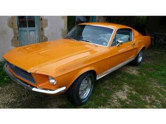 1968 ford mustang orange manuel, 4 vitesses conduite à ga...