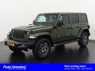 jeep wrangler unlimited 4xe 380 80th anniversary | leder | premium audio | camera | zondag open!