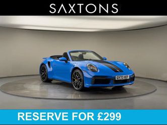 porsche 911 3.7t 992 turbo s convertible 2dr petrol pdk 4wd euro 6 (s/s) (650 ps) rare colour convertible 2023, 8318 miles, £148500 - 32837602 - exchangeandmart
