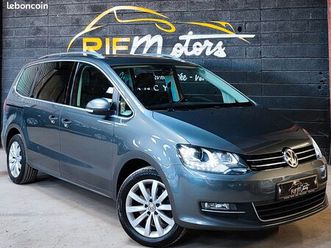 volkswagen sharan ii (2) 2.0 tdi 184 ch dsg bluemotion technology edition carat bva6 7 places 2nd main en excellent etat