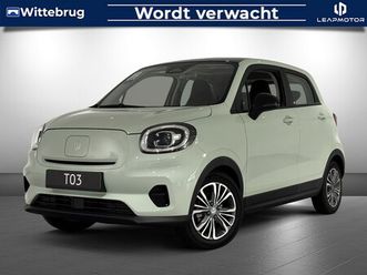 leapmotor t03 design 37.3 kwh volledig elektrisch met 265 km wltp range, airconditioning, panoramadak, adaptive cruise control en nu te bestellen
