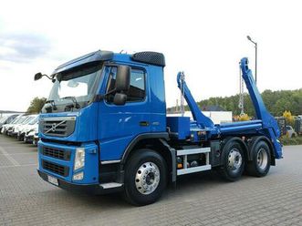 volvo fm 410 e5 bramowiec hakowiec 6x2 oś skrętna / podnoszona automat udźwig 15.500kg ... widelki