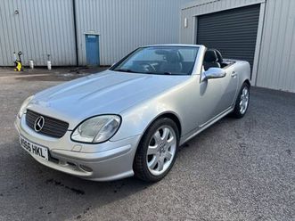 mercedes benz slk320 convertible 2000, 3.2 v6 # automatic,fsh, low miles, long mot #