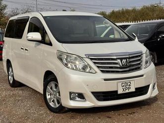 2012 toyota alphard vellfire 2.4 petrol automatic ulez free carvx 8 seats twin electric doors mpv...