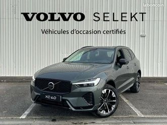 volvo xc60 t6 awd hybride rechargeable 253 ch+145 ch geartronic 8 ultra style dark